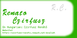 renato czirfusz business card