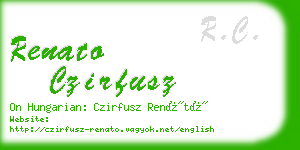 renato czirfusz business card